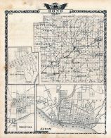 Bond County Map, Collinsville, Greenville, Alton, Illinois State Atlas 1876